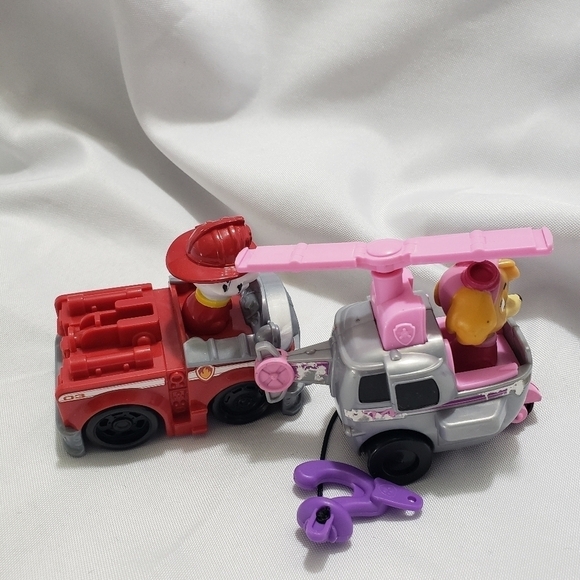 Paw Patrol Rescue Racers Set Of 2 Vehicles Attached Figures Skye Marshall - Picture 4 of 9